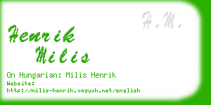 henrik milis business card